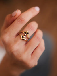 Apollo Ring — gold ring on finger, detail — MYFASHIONFRUIT