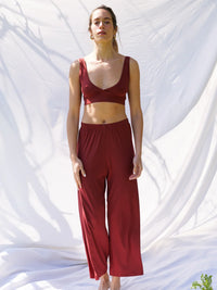 Tender Pants — Red set on model — MYFASHIONFRUIT