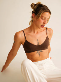 Lotus Bralette — Brown on model — MYFASHIONFRUIT