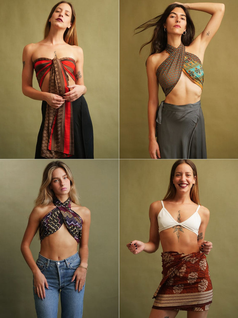 Bijal Silk Scarf - Dark Earthies