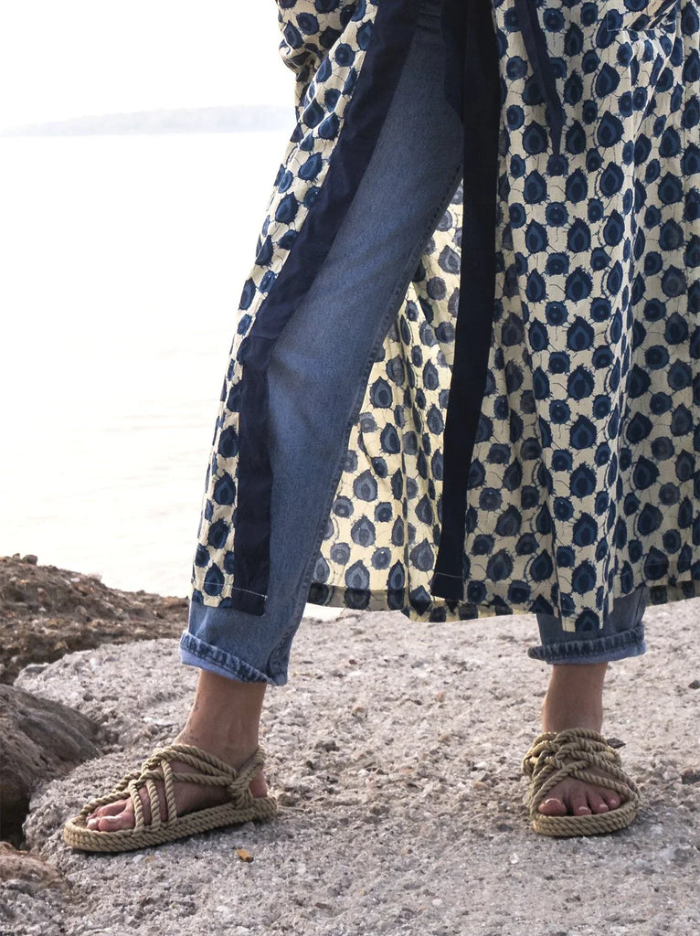 JC Camel Sandals — Rope sandals on model — MYFASHIONFRUIT