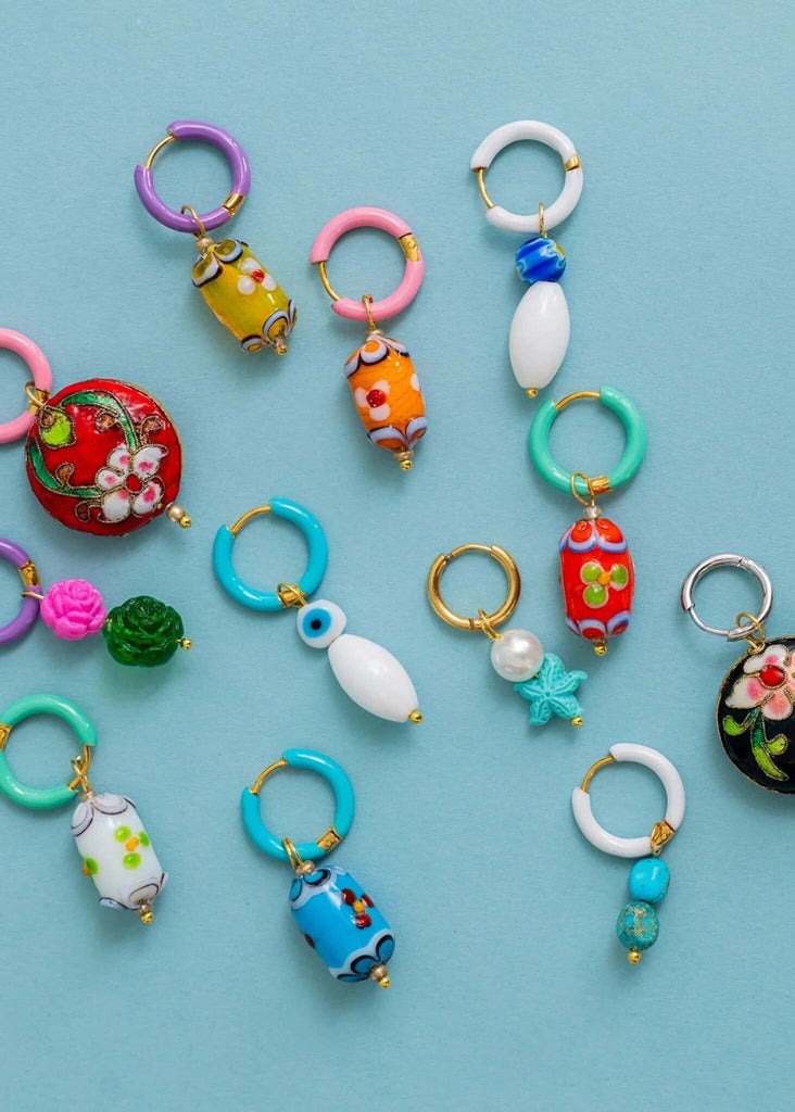 Set of Mood Charms — colorful beaded hoops detail — MYFASHIONFRUIT