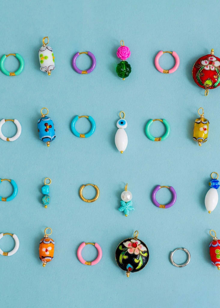 Set of Mood Charms — Colorful enamel & bead charms, detail — MYFASHIONFRUIT