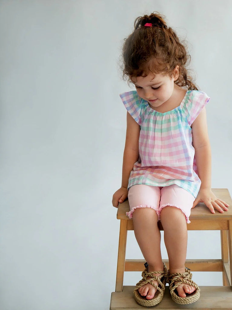 JC Kids Camel Sandals — on model, rope sandals — MYFASHIONFRUIT