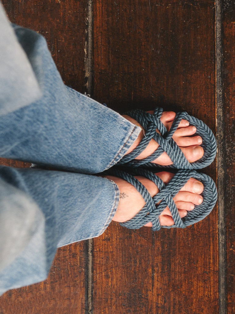 Slip On Denim Sandals