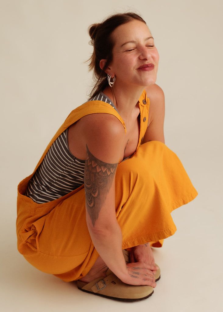 orange dungaree dress Italian Linen Overall Dress Short Jumpsuit Dungaree Dress Size S