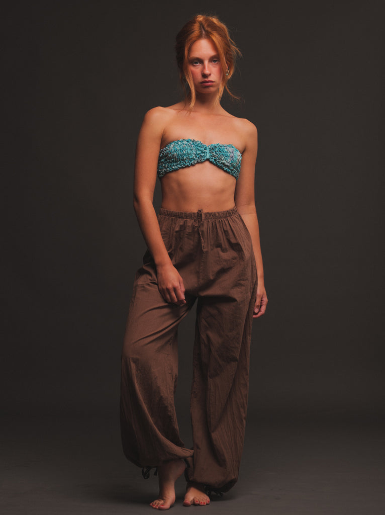 Almyra Pants — Brown cotton on model — MYFASHIONFRUIT