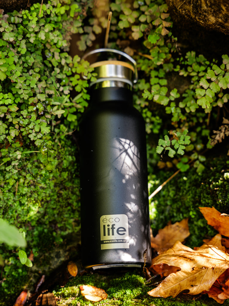 Ecolife Bamboo Black Thermos