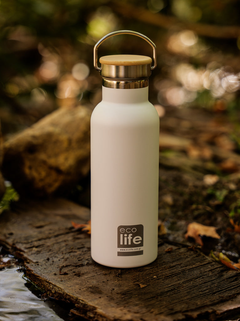 Ecolife Bamboo White Thermos