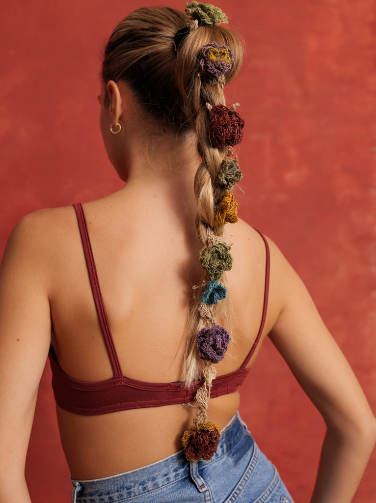 Crochet Headband - Removable Flowers