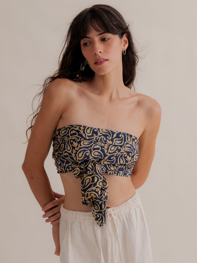 Bijal Silk Scarf - Blues