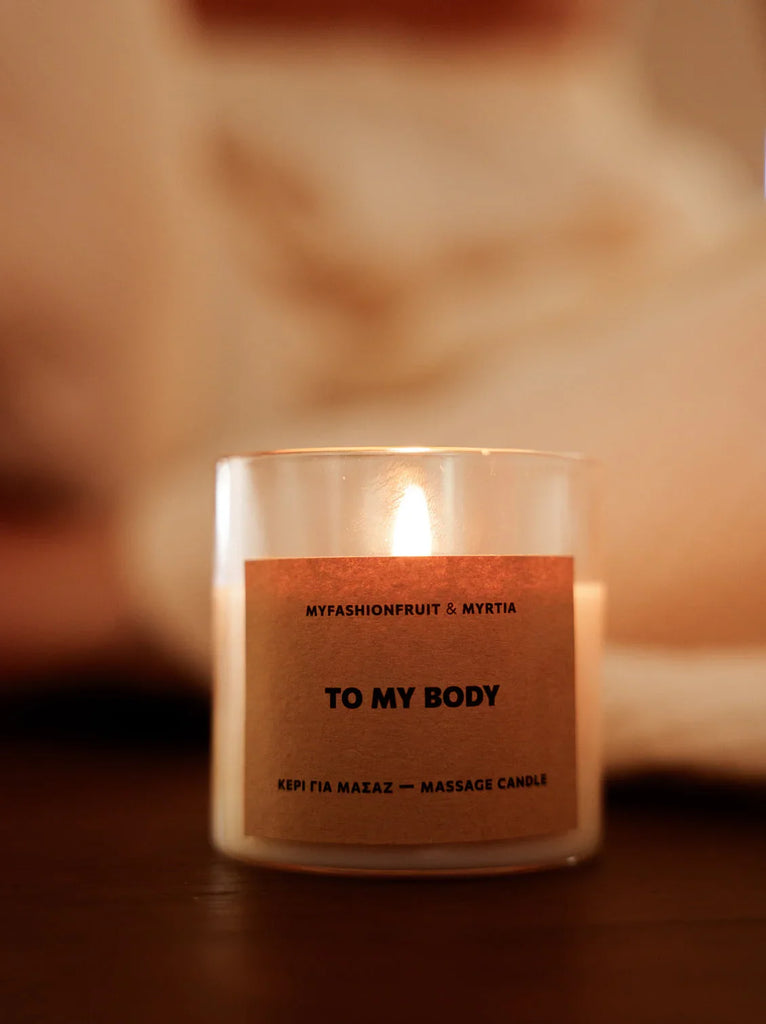 Massage Candle — Burning candle detail — MYFASHIONFRUIT