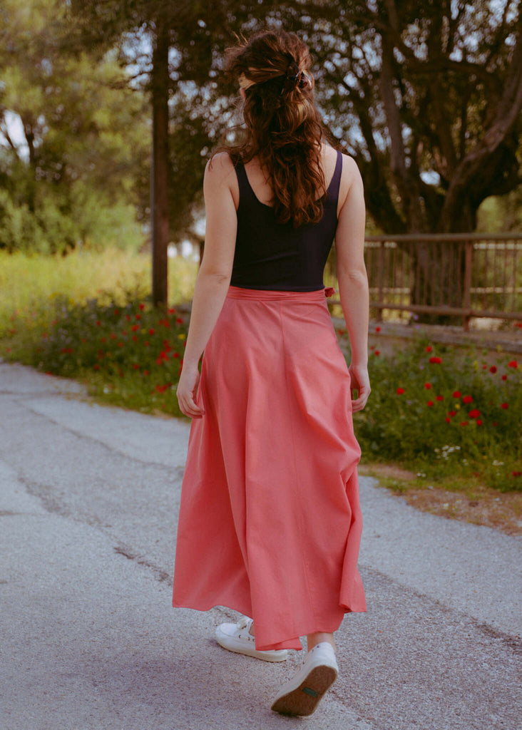 Alanis Peach Skirt - Cotton