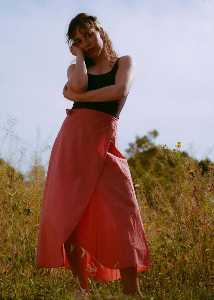 Alanis Peach Skirt - Cotton