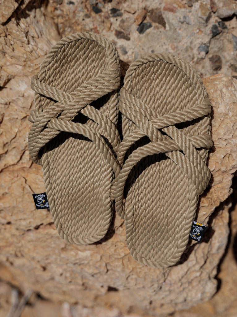 Slip On Camel Sandals