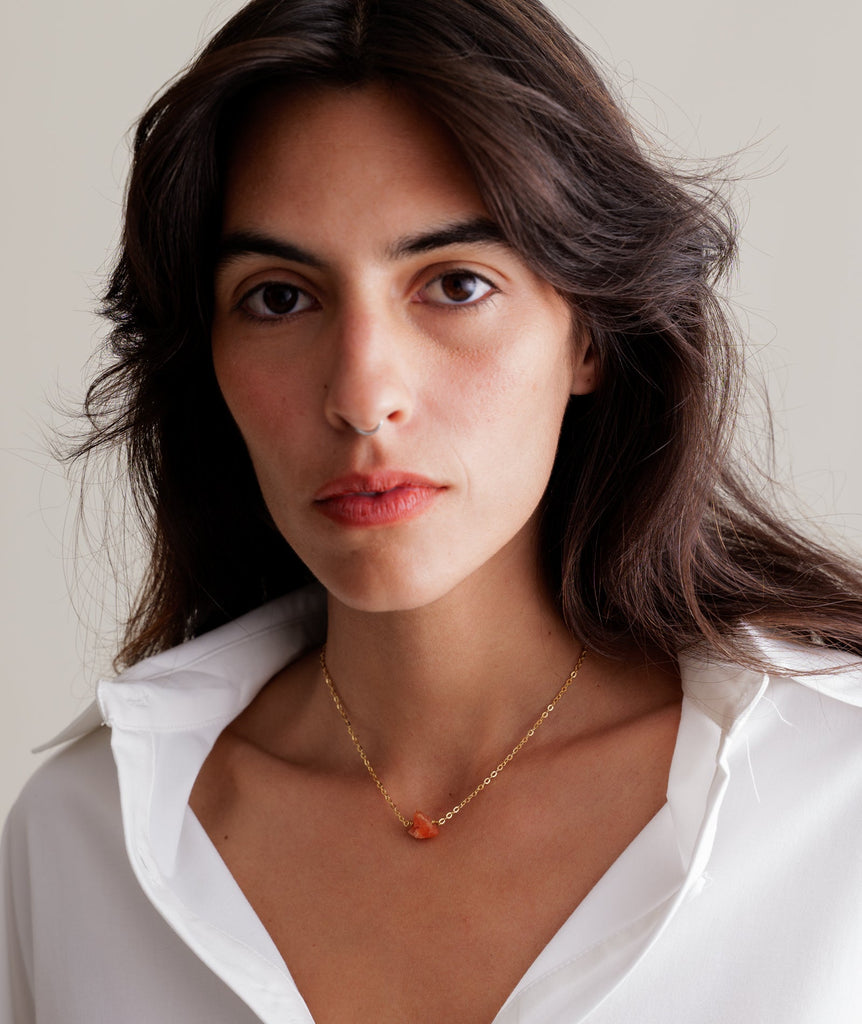 Raw Carnelian Pendant