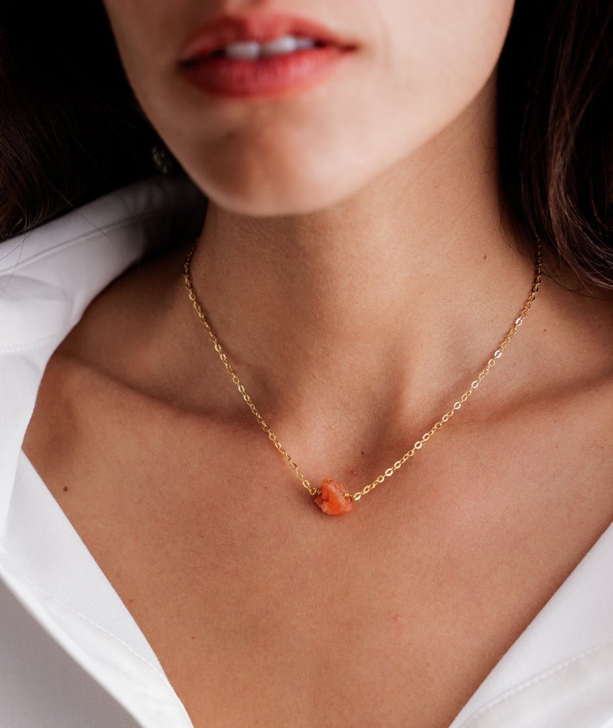 Raw Carnelian Pendant