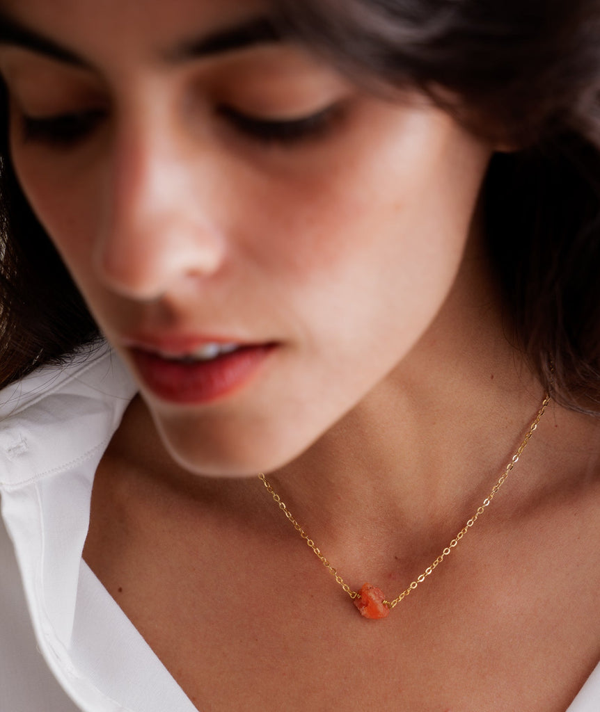 Raw Carnelian Pendant