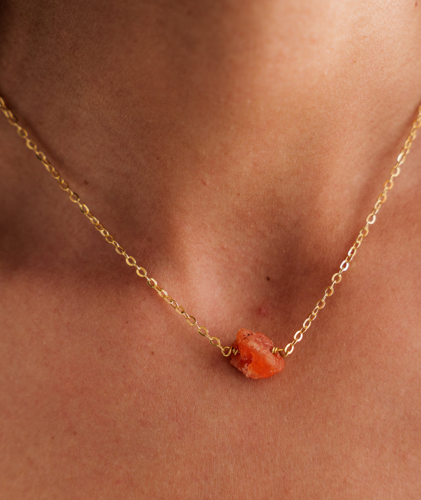 Raw Carnelian Pendant