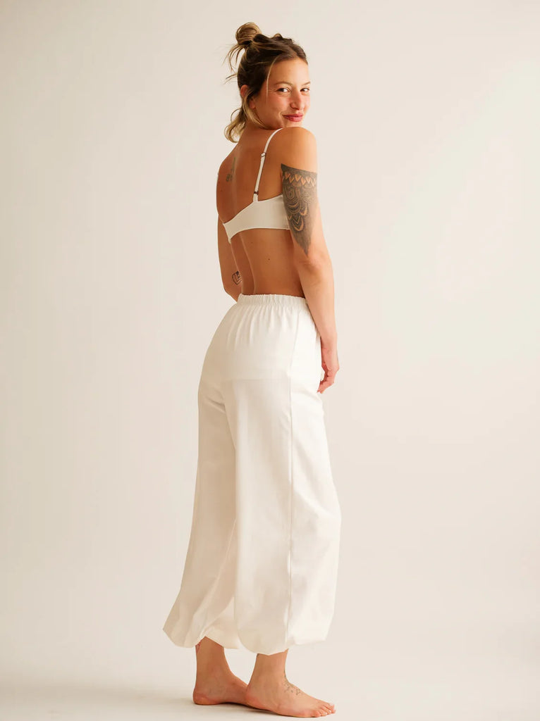 Goa Pants — White linen pants on model — MYFASHIONFRUIT