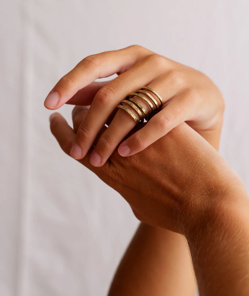 Wrap Around Ring — Gold ring on finger, detail — MYFASHIONFRUIT