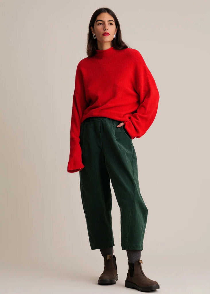 Rhonda Pants — Dark green on model — MYFASHIONFRUIT