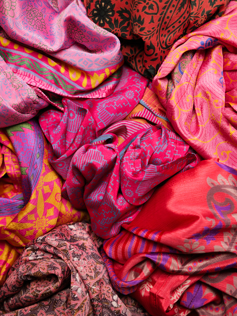 Bijal Silk Scarf - Pinks