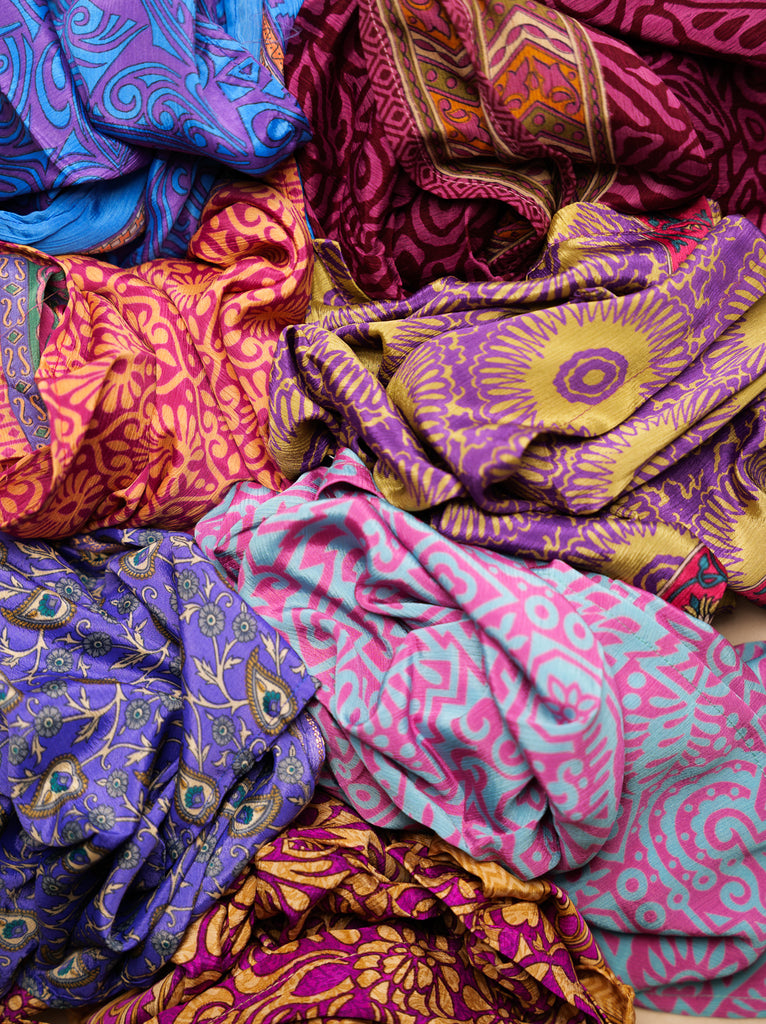 Bijal Silk Scarf - Purples