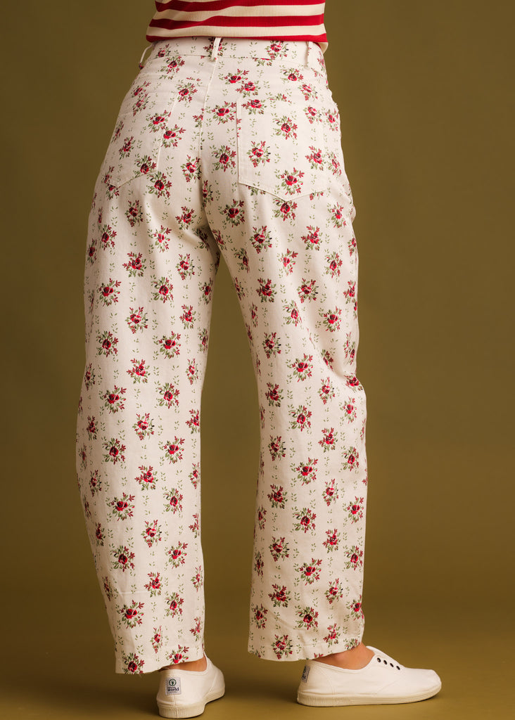 April Jeans — Floral print on model — MYFASHIONFRUIT