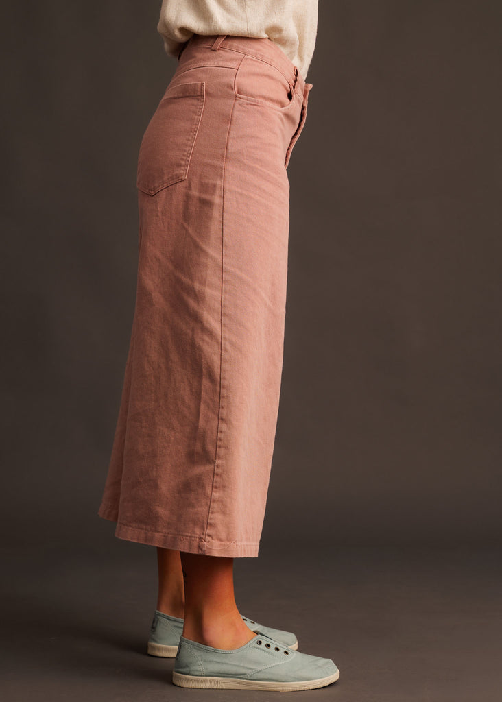 Rio Capri Jeans — Pink denim capri on model — MYFASHIONFRUIT