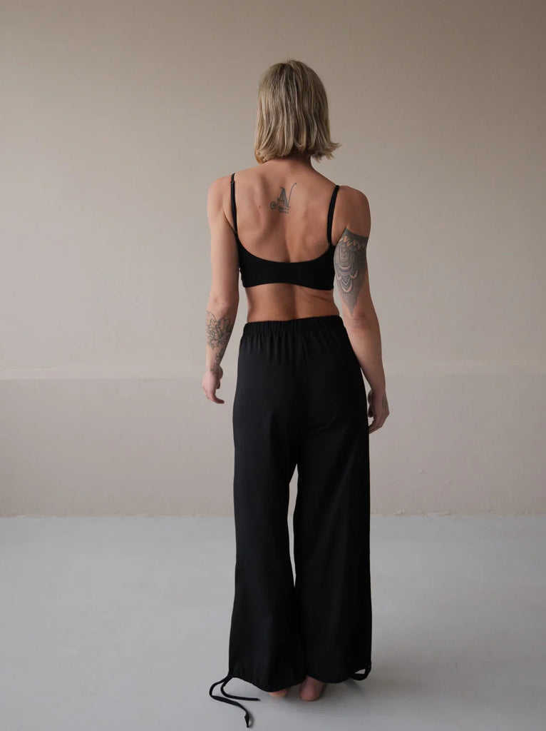 Eden Top — Black on model, with matching black pants — MYFASHIONFRUIT