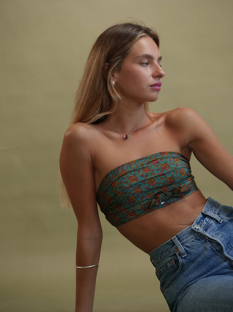 Bijal Silk Scarf - Blues