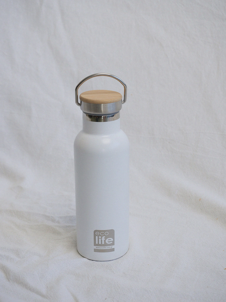 Ecolife Bamboo White Thermos