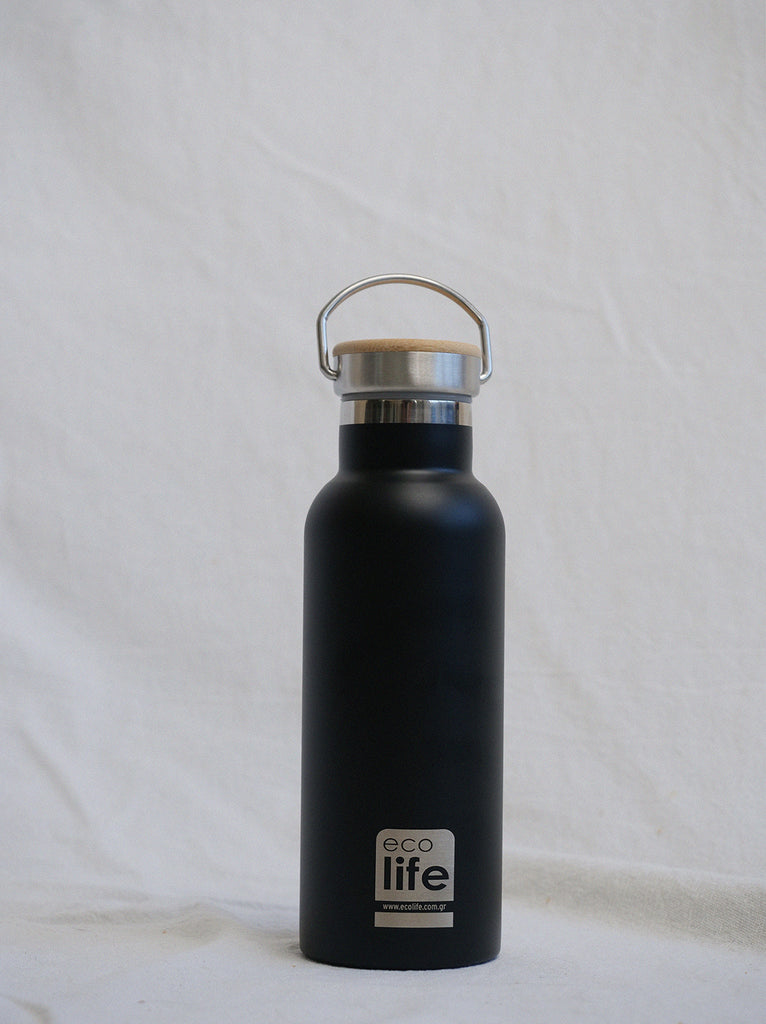 Ecolife Bamboo Black Thermos