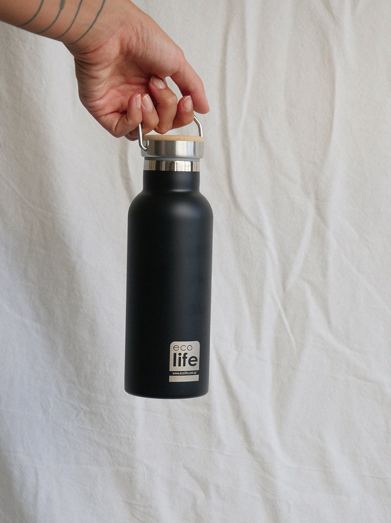 Ecolife Bamboo Black Thermos