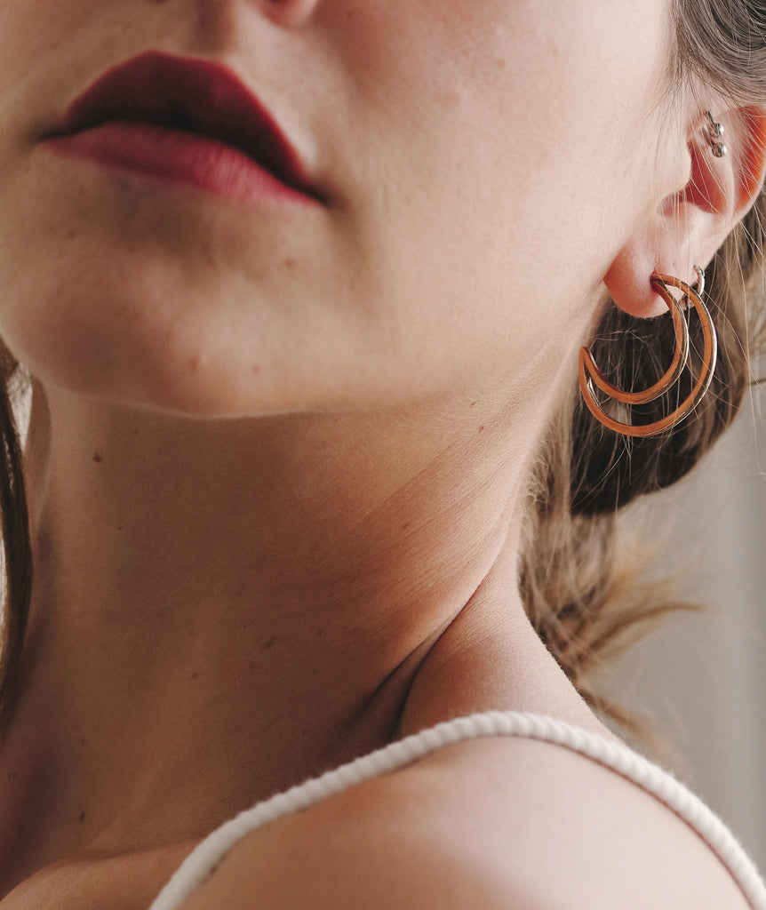 Crescent Hoop Earrings