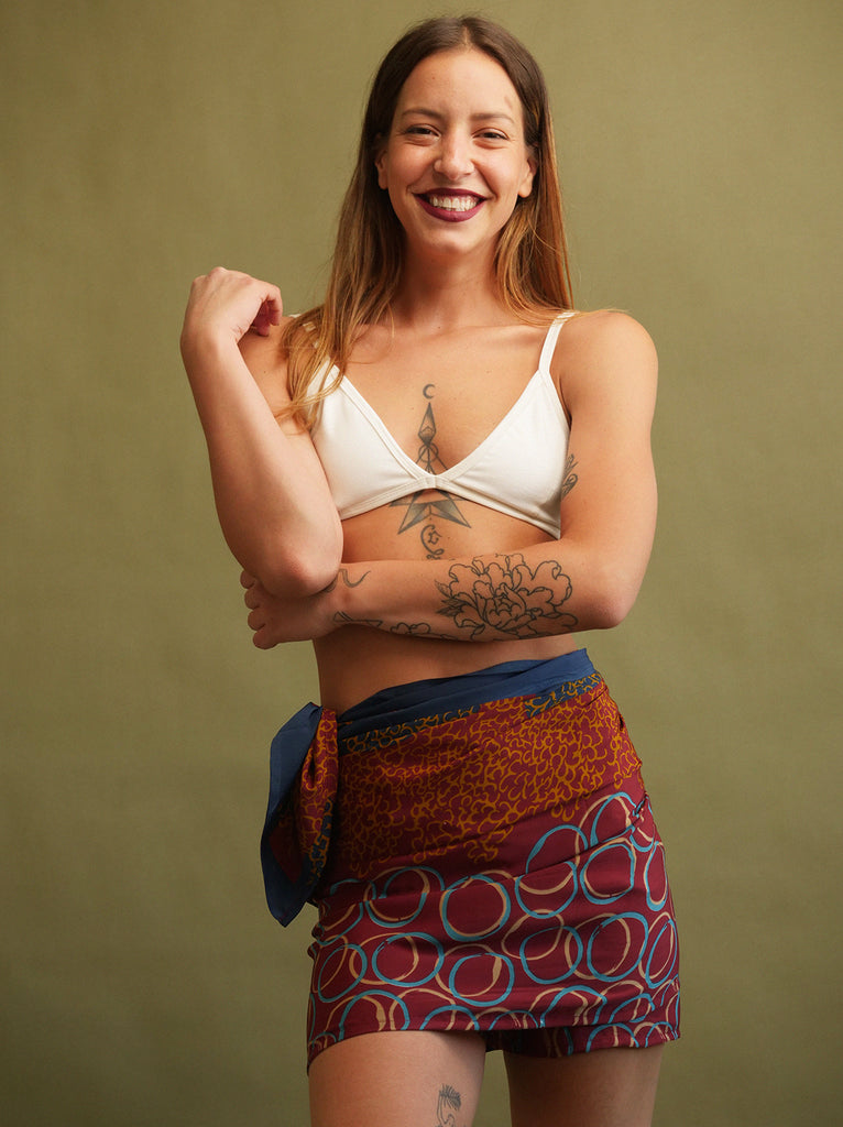 Bijal Silk Scarf - Dark Earthies