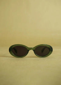 Komono ANA Fern Sunglasses — Green oval frame sunglasses — MYFASHIONFRUIT