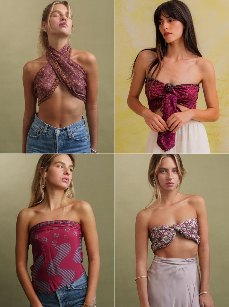 Bijal Silk Scarf - Purples