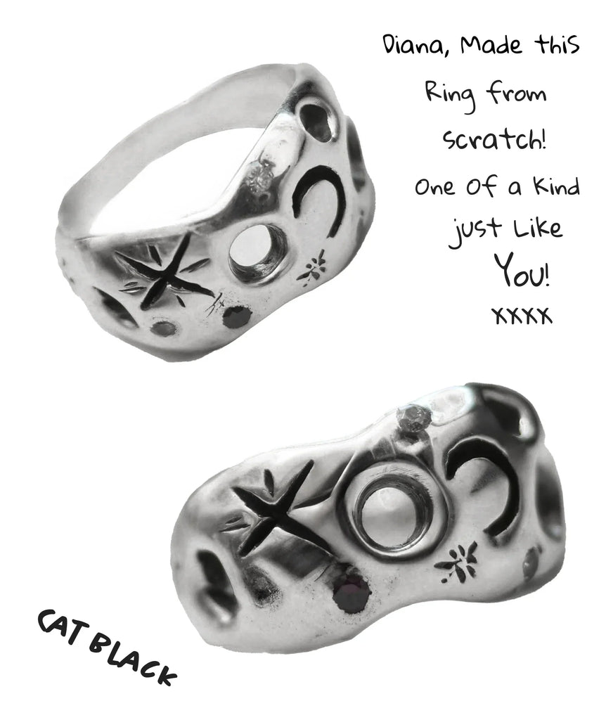 Celestial Ring — Silver ring with star and moon design — MYFASHIONFRUIT