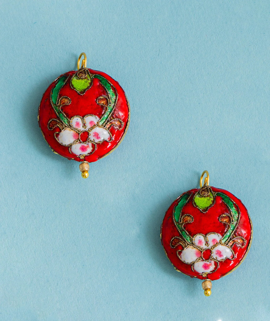 Set of Mood Charms - Antique Vase — red floral charms, detail — MYFASHIONFRUIT