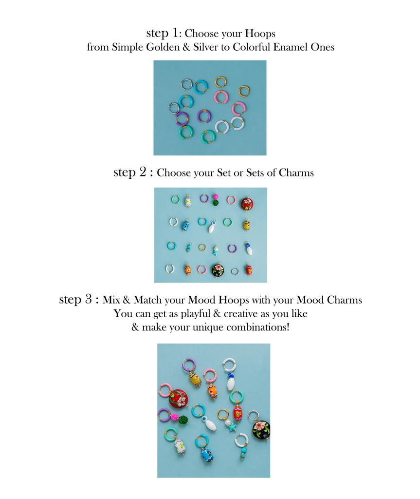 Set of Mood Charms — DIY earring hoops & charms — MYFASHIONFRUIT