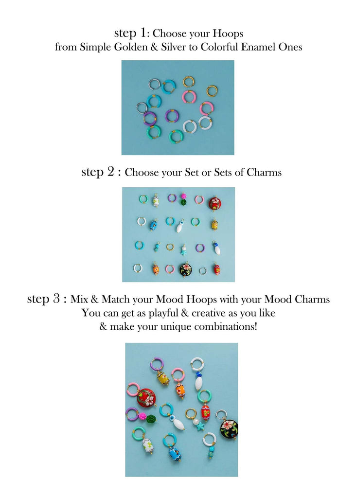 Set of Mood Charms — How-to guide, hoops and charm options — MYFASHIONFRUIT