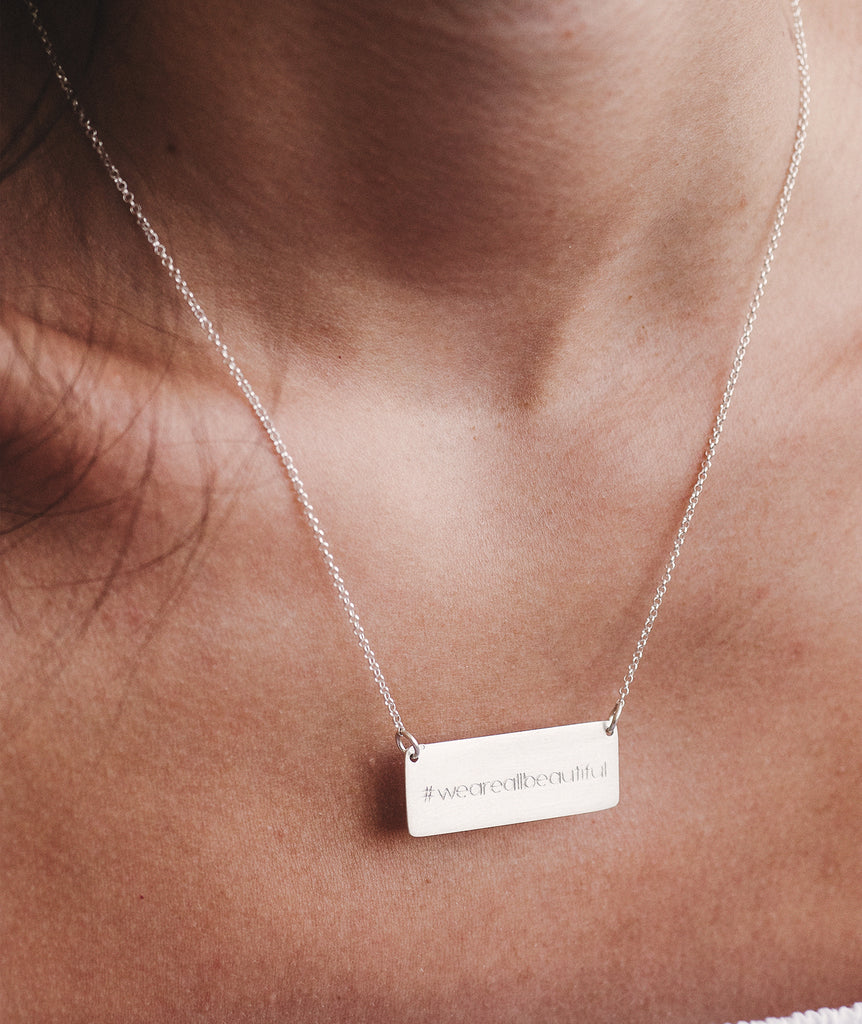 We Are All Beautiful Bar Pendant