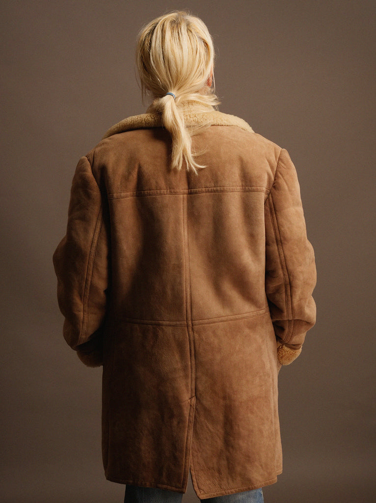 Vintage Leather & Shearling Coat