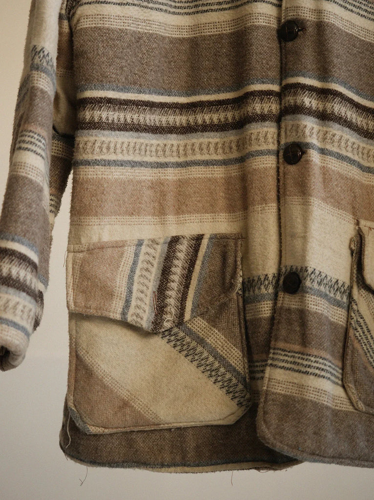 Vintage Wool Jacket — Striped jacket detail — MYFASHIONFRUIT