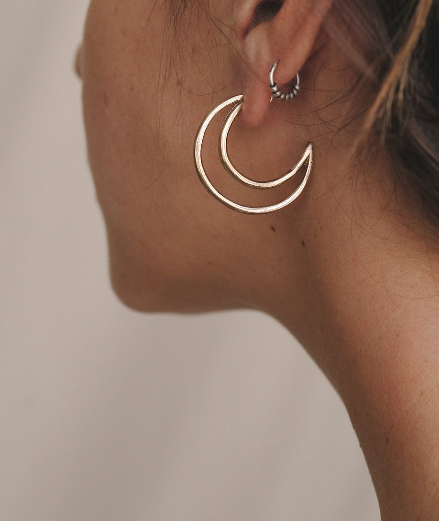 Crescent Hoop Earrings