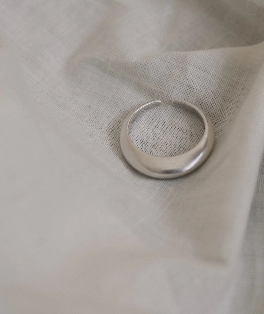 Bold Narrow Ring — silver tone, dome shape — MYFASHIONFRUIT