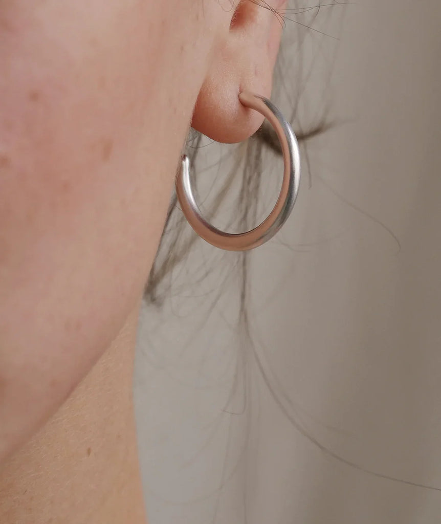 Susie Hoops — Silver, in ear — MYFASHIONFRUIT