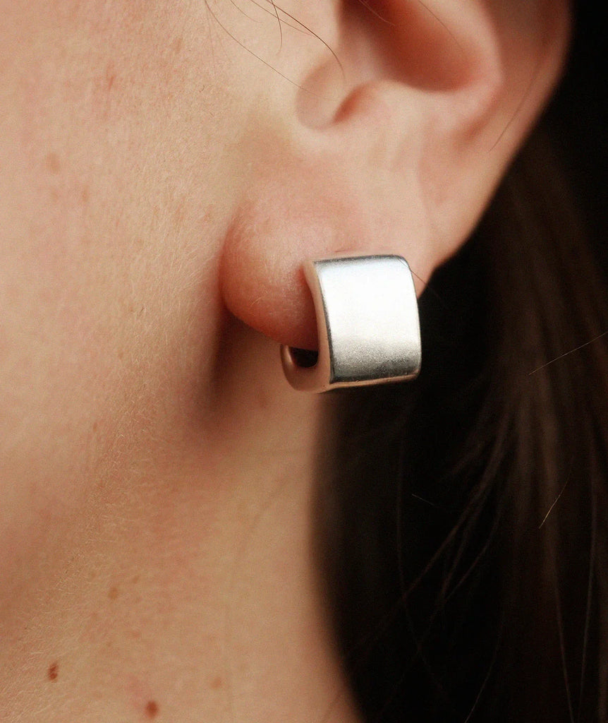 Bali Earrings — silver-tone square hoop detail — MYFASHIONFRUIT